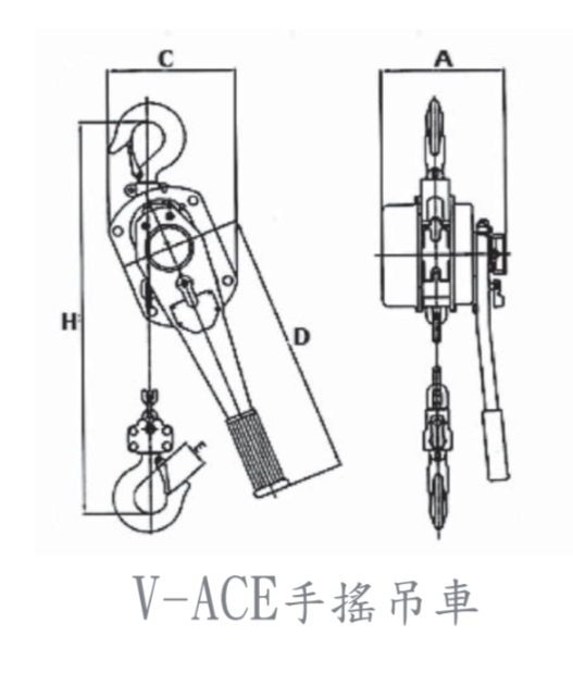V-ACE手搖吊車